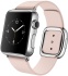 Apple Watch, корпус 38 мм из нержавеющей стали, светло-розовый ремешок с современной пряжкой