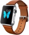 Apple Watch, корпус 38 мм из нержавеющей стали, коричневый ремешок с классической пряжкой