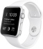 Apple Watch Sport, корпус 42 мм из серебристого алюминия, белый спортивный ремешок