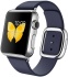 Apple Watch, корпус 38 мм из нержавеющей стали, тёмно-синий ремешок с современной пряжкой