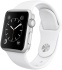 Apple Watch Sport, корпус 38 мм из серебристого алюминия, белый спортивный ремешок